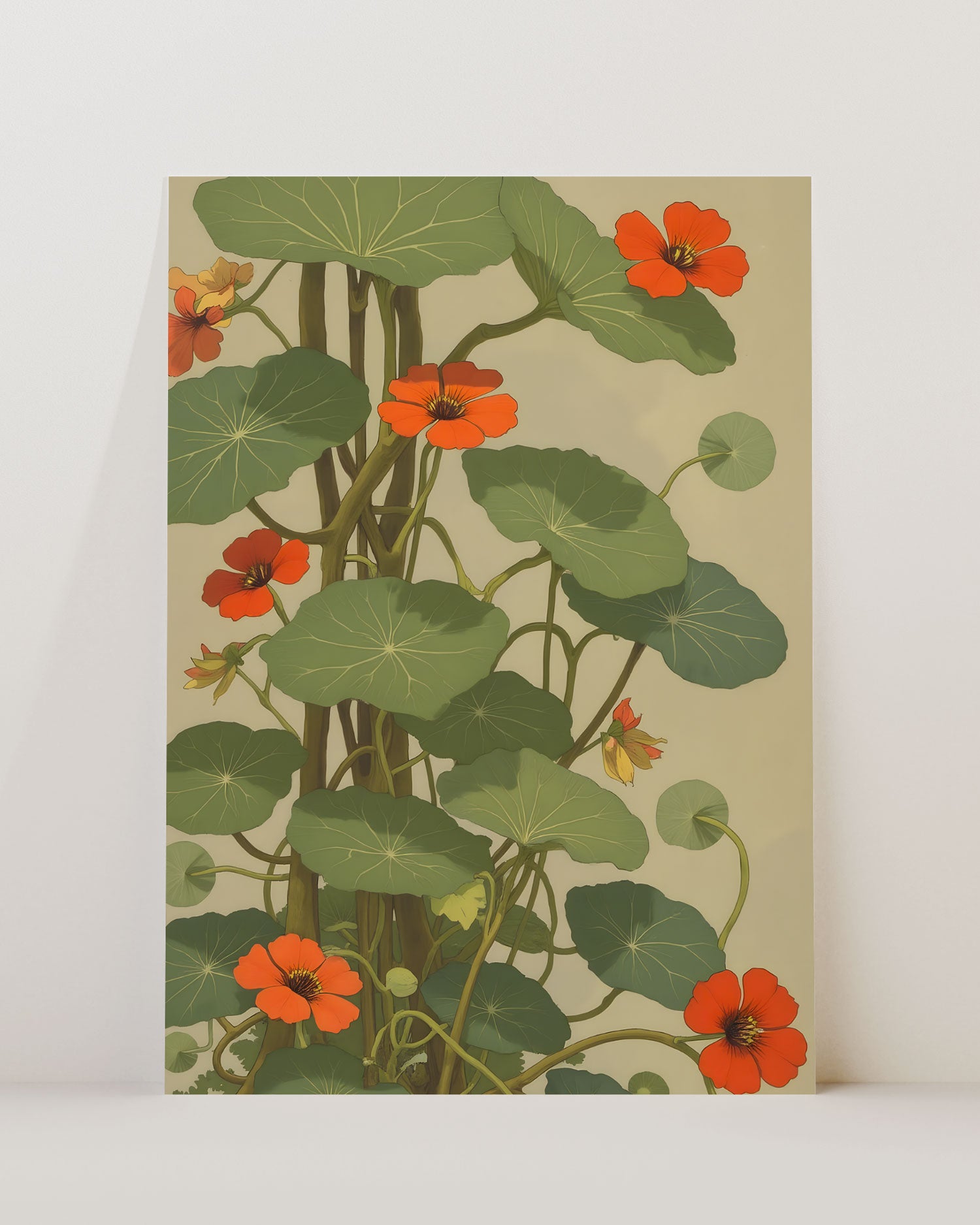 Orange Nasturtium Vintage