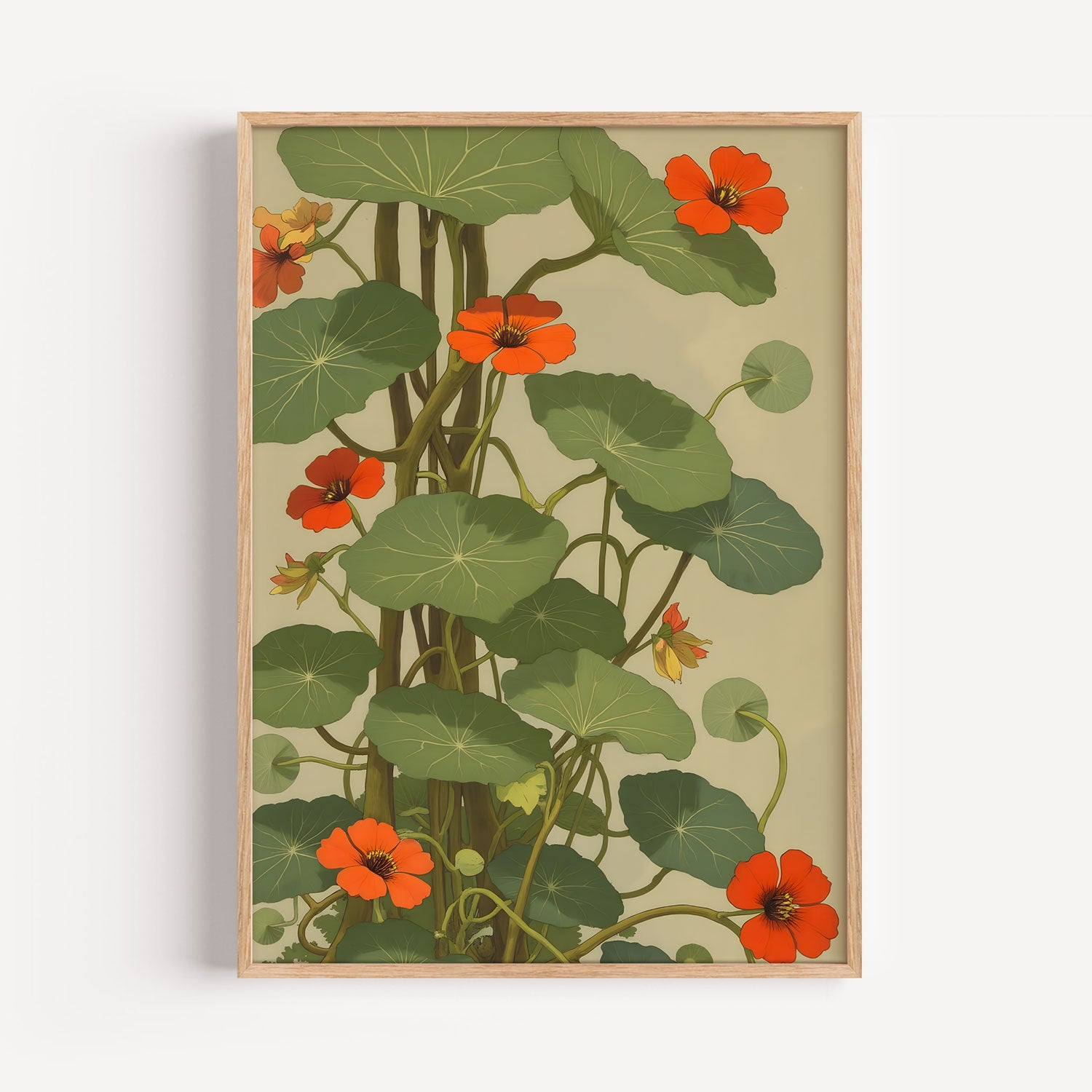 Orange Nasturtium Vintage