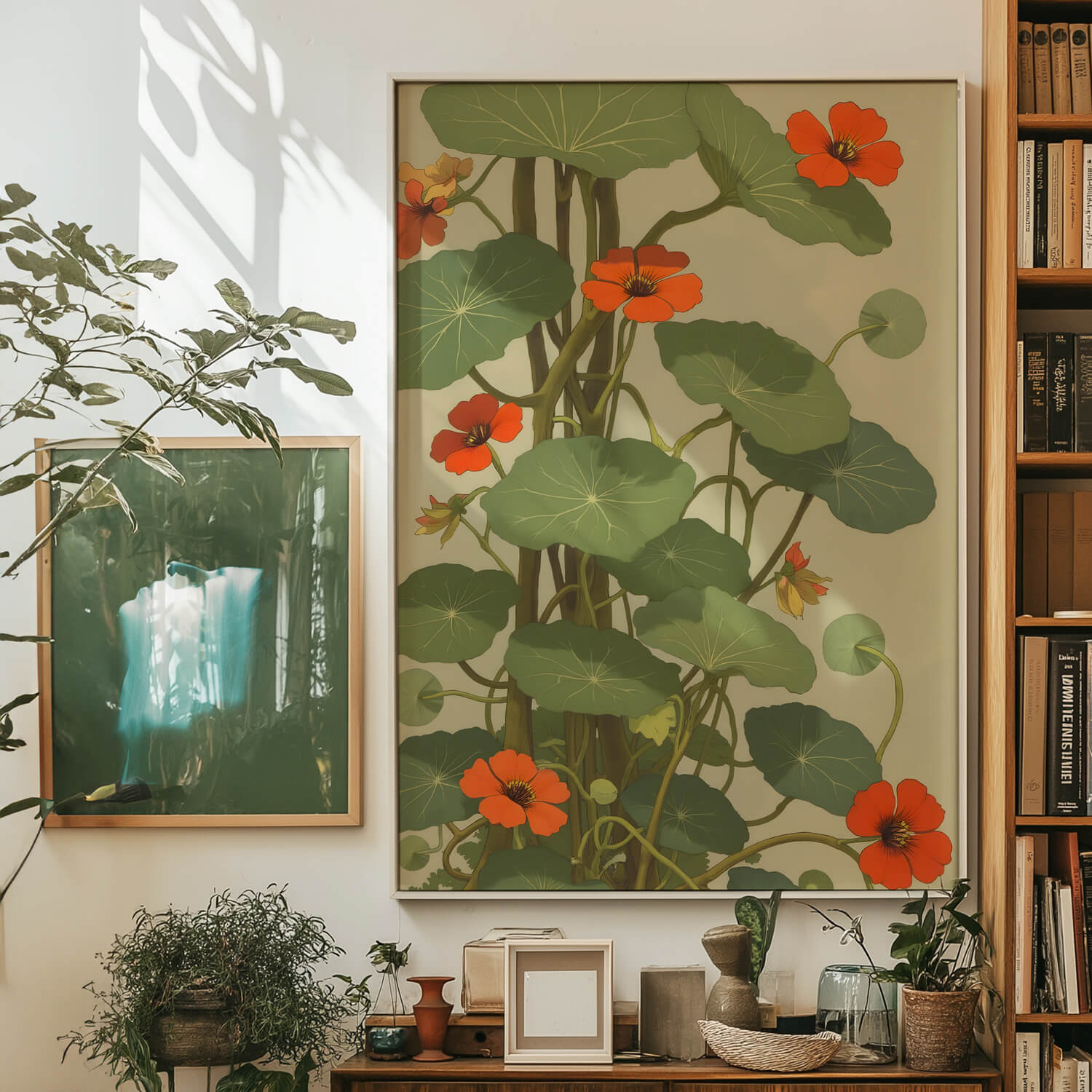 Orange Nasturtium Vintage