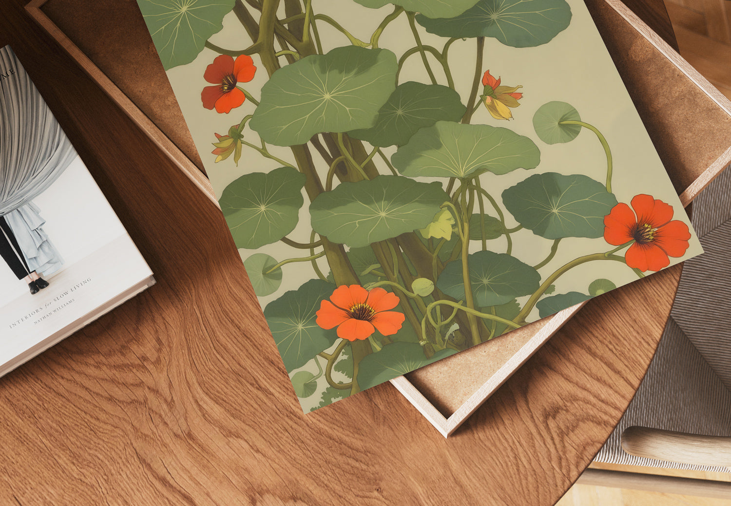 Orange Nasturtium Vintage